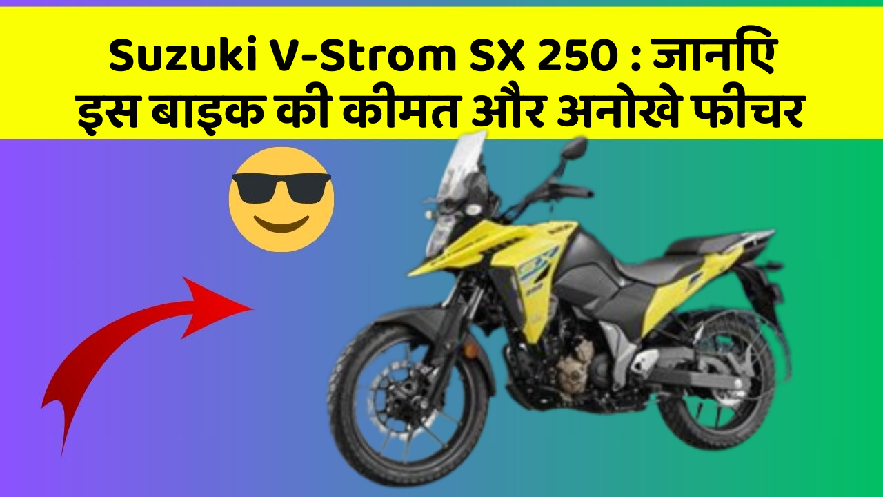 Suzuki V-Strom SX 250 : जानिए इस बाइक की कीमत और अनोखे फीचर